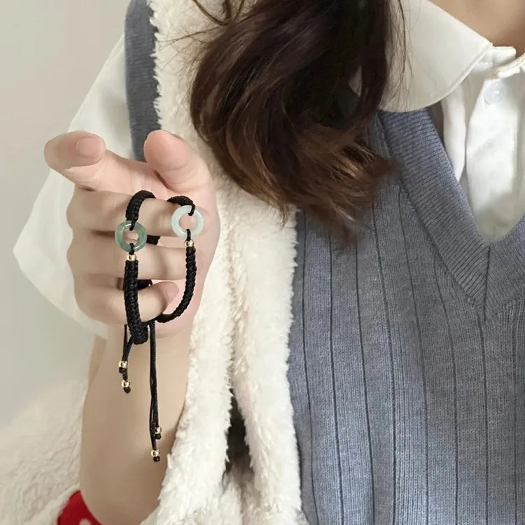 Fashion Peace Buckle Couple Bracelets for Women Men Exquisite Handwoven Adjustable Bracelet Charm Friendship Cuff Jewelry Gifts